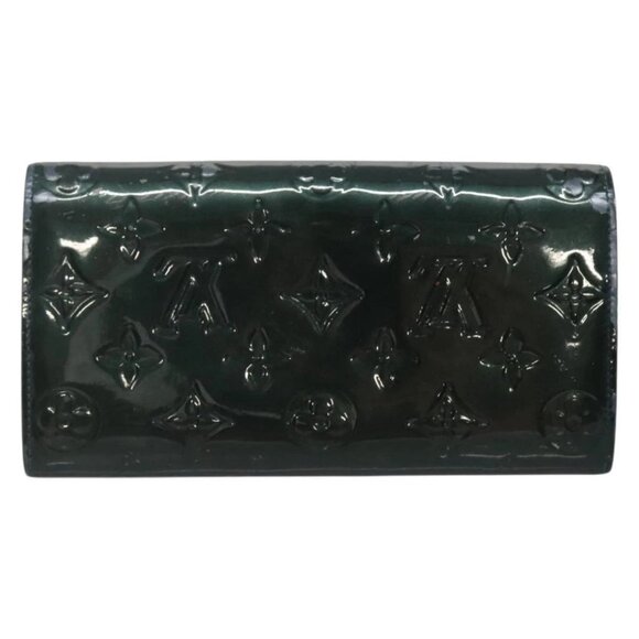 LOUIS VUITTON Vernis Portefeiulle Sarah Long Wallet Bluenuit M93667 Auth 141587 - Picture 2 of 16